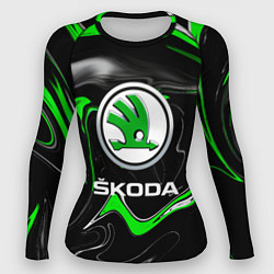 Рашгард женский Skoda: Auto Logo, цвет: 3D-принт