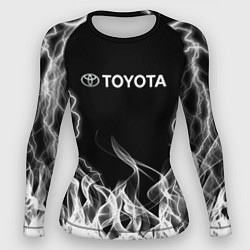 Рашгард женский Toyota Молния с огнем, цвет: 3D-принт