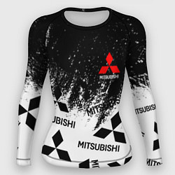 Рашгард женский Mitsubishi black & white, цвет: 3D-принт