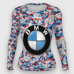 Рашгард женский BMW M PATTERN LOGO, цвет: 3D-принт