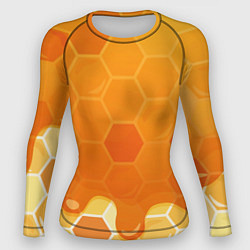 Рашгард женский Мёд от пчёл, цвет: 3D-принт