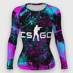 Рашгард женский КС ГО НЕОН CS GO NEON, цвет: 3D-принт