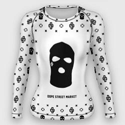 Рашгард женский Узор White Ski Mask Dope Street Market, цвет: 3D-принт