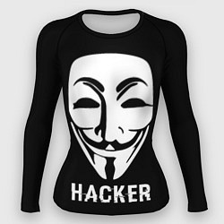 Рашгард женский HACKER Маска V, цвет: 3D-принт