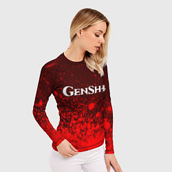 Рашгард женский ГЕНШИН ИМПАКТ - ГИДРО Арт 1, цвет: 3D-принт — фото 2