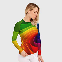 Рашгард женский Спираль Модный узор 2023 Неон, цвет: 3D-принт — фото 2