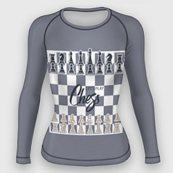 Рашгард женский Lets play chess, цвет: 3D-принт