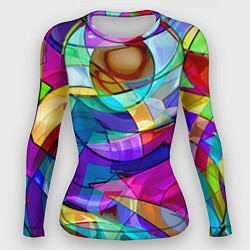 Рашгард женский Геометрический паттерн Абстракция, цвет: 3D-принт