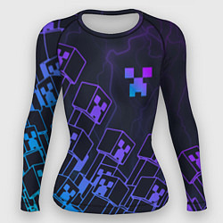 Рашгард женский Minecraft CREEPER NEON, цвет: 3D-принт