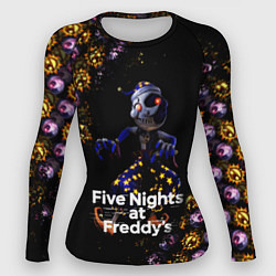 Рашгард женский Five Nights at Freddys Луна паттерн, цвет: 3D-принт