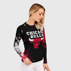 Рашгард женский Чикаго Буллз Chicago Bulls Огонь, цвет: 3D-принт — фото 2