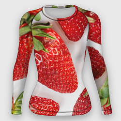 Рашгард женский Strawberries, цвет: 3D-принт