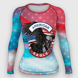 Рашгард женский Американский орел USA, цвет: 3D-принт