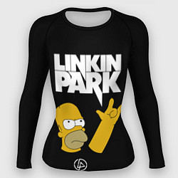 Рашгард женский LINKIN PARK ГОМЕР СИМПСОН, SIMPSONS, цвет: 3D-принт