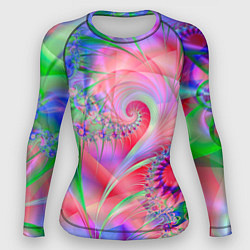 Женский рашгард WRITHING COLORED FRACTALS