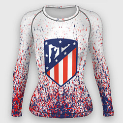 Рашгард женский Atletico madrid logo брызги красок, цвет: 3D-принт