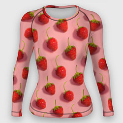 Рашгард женский Strawberry Pattern, цвет: 3D-принт