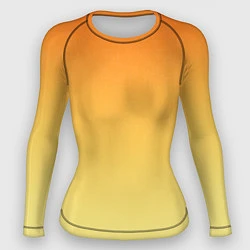Рашгард женский Оранжевый, желтый градиент, цвет: 3D-принт