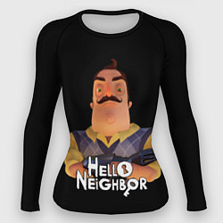 Рашгард женский Привет сосед Hello Neighbor, цвет: 3D-принт