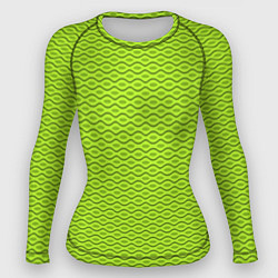 Рашгард женский Зеленые абстрактные линии, цвет: 3D-принт