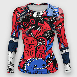 Рашгард женский Такие разные монстры, цвет: 3D-принт