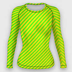 Рашгард женский Кислотный зеленый стиль, цвет: 3D-принт