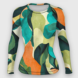 Рашгард женский Multicoloured camouflage, цвет: 3D-принт