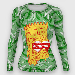 Рашгард женский Барт Симпсон - Summer, цвет: 3D-принт