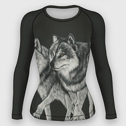 Рашгард женский Три волка, цвет: 3D-принт