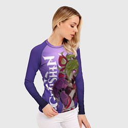 Рашгард женский Геншин импакт - Куки Синобу, цвет: 3D-принт — фото 2