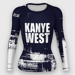 Рашгард женский Kanye west - краска, цвет: 3D-принт