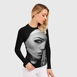 Рашгард женский Готическая монашка с татуировкой Страсть, цвет: 3D-принт — фото 2