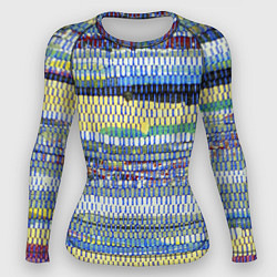 Рашгард женский Сшитые воедино кусочки ткани - patchwork, цвет: 3D-принт