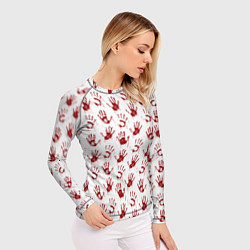 Рашгард женский Кровавая рука, цвет: 3D-принт — фото 2