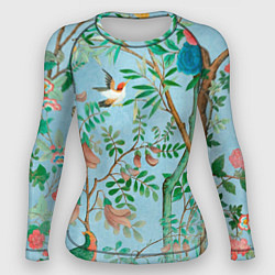 Рашгард женский Райский сад в стиле gucci, цвет: 3D-принт