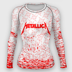 Рашгард женский Metallica - брызги, цвет: 3D-принт