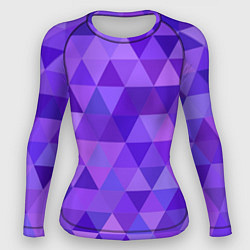 Рашгард женский Фиолетовые фигуры, цвет: 3D-принт