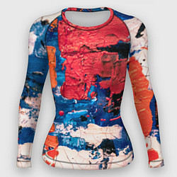Рашгард женский Текстура из красок, цвет: 3D-принт