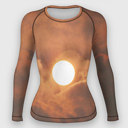 Рашгард женский Бронзовое солнце, цвет: 3D-принт