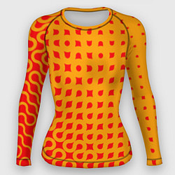 Рашгард женский Оранжевая абстракция, цвет: 3D-принт