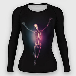 Рашгард женский Скелет в неоновом свете, цвет: 3D-принт