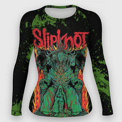 Женский рашгард Slipknot green satan