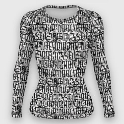 Рашгард женский Надпись готик, цвет: 3D-принт