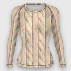 Рашгард женский Светлый вязаный свитер, цвет: 3D-принт