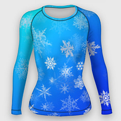 Рашгард женский Снежинки в небе, цвет: 3D-принт