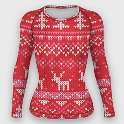 Рашгард женский Тёплые олени, цвет: 3D-принт