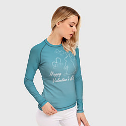 Рашгард женский Счастливый день валентина, цвет: 3D-принт — фото 2