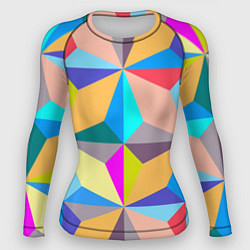 Женский рашгард Полностью разноцветный ромбический паттерн