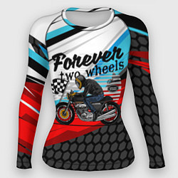 Рашгард женский Два колеса навсегда мотоспорт, цвет: 3D-принт