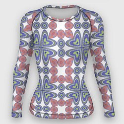 Рашгард женский Мозаика, абстрактные сердечки, цвет: 3D-принт